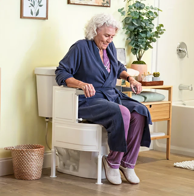 In Bath Riser Chair Uplifter Chair™ - Bathroom Independence Chair | Free Shipping